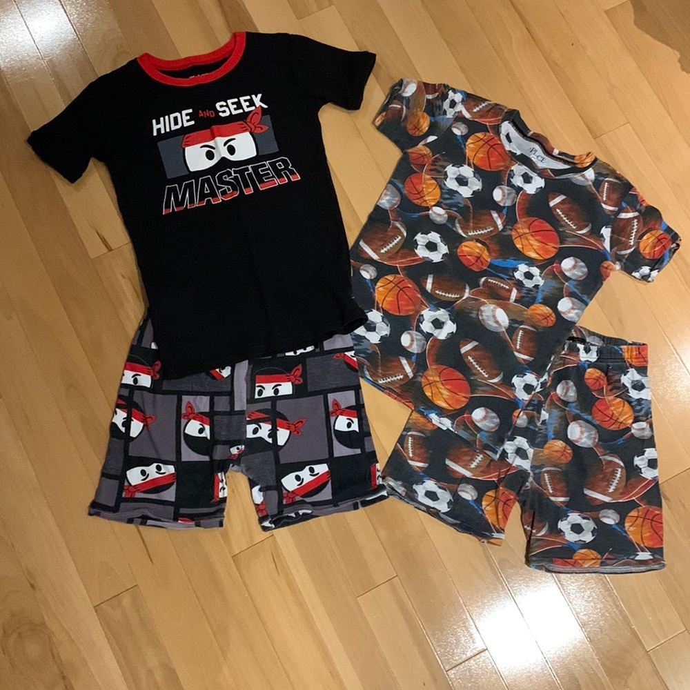 Children’s Place Boys Sports & Ninja Short sleeve pajama set - size 12